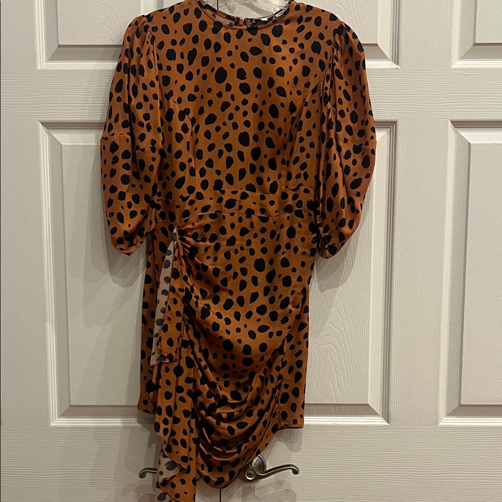 Rhode Brown and Black Polka Dot Dress